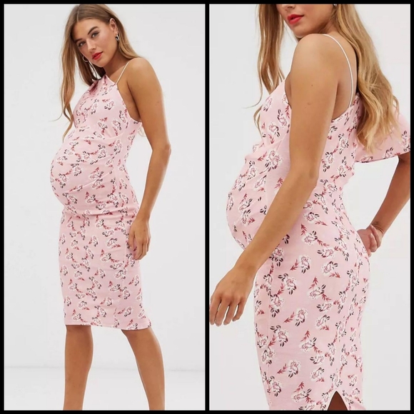 ASOS Maternity Dresses & Skirts - EUC ASOS Design Maternity One Shoulder Floral Midi Dress